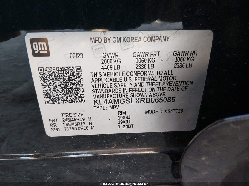 2024 Buick Encore gx VIN KL4AMGSLXRB065085 IAAI salvage auction — RIGHT FRONT, Salvage Title, sold $7,800 on 2026-08-12 (photo 9)
