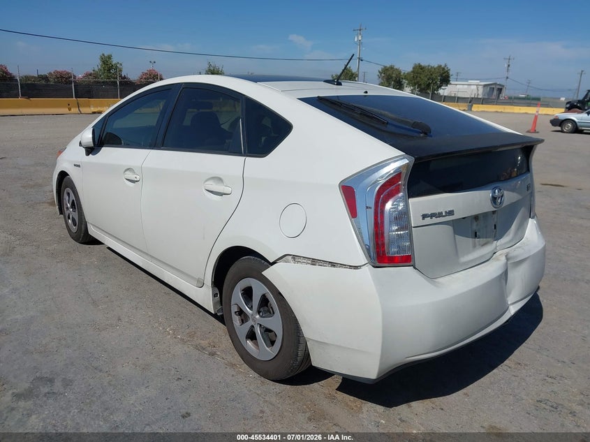 2014 Toyota Prius VIN JTDKN3DU3E1826383 IAAI salvage auction — FRONT & REAR, Salvage Title, sold $2,350 on 2026-07-30 (photo 3)