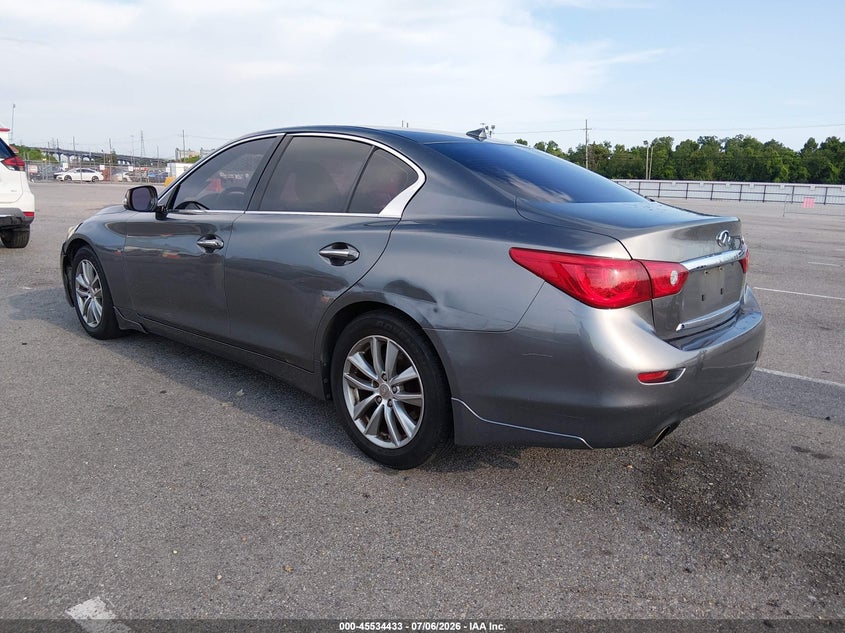 2014 Infiniti Q50 VIN JN1BV7AP7EM674910 IAAI salvage auction — NORMAL WEAR, Reconstructed (Louisiana), sold $600 on 2026-07-20 (photo 3)