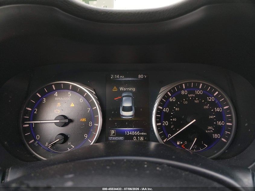 2014 Infiniti Q50 VIN JN1BV7AP7EM674910 IAAI salvage auction — NORMAL WEAR, Reconstructed (Louisiana), sold $600 on 2026-07-20 (photo 7)