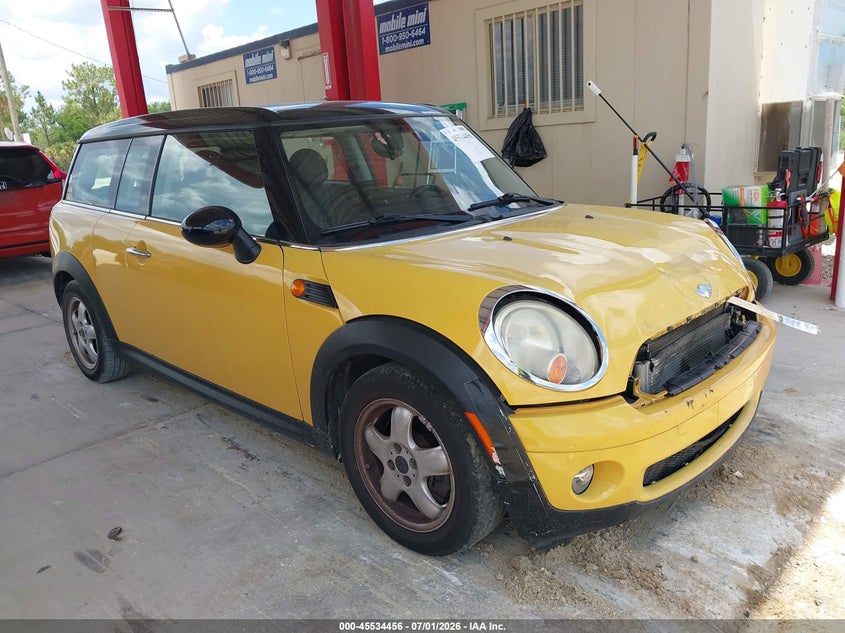 2009 Mini Clubman VIN WMWML335X9TX34641 IAAI salvage auction — FRONT END, Rebuildable (Florida), sold $25 on 2026-07-21 (photo 1)
