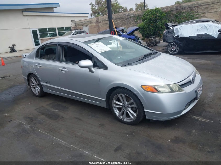 2007 Honda Civic VIN 2HGFA55517H702814 IAAI salvage auction — LEFT SIDE, Salvage Certificate (California), sold $2,200 on 2026-07-19 (photo 1)