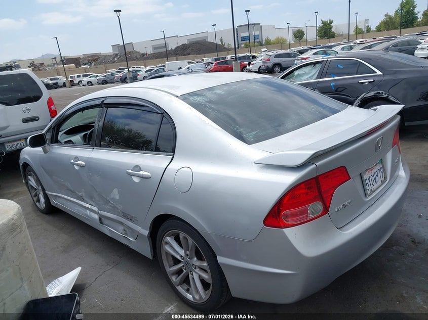 2007 Honda Civic VIN 2HGFA55517H702814 IAAI salvage auction — LEFT SIDE, Salvage Certificate (California), sold $2,200 on 2026-07-19 (photo 6)