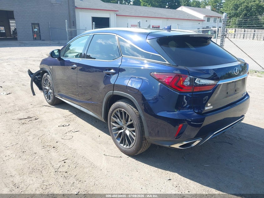 2017 Lexus Rx VIN 2T2BZMCA1HC077063 IAAI salvage auction — FRONT END, Salvage (Massachusetts), sold $10,100 on 2026-07-29 (photo 3)