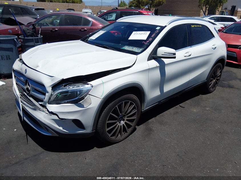 2015 Mercedes-benz Gla-klasse VIN WDCTG4GB6FJ088721 IAAI salvage auction — FRONT END, Salvage Title, sold $1,500 on 2026-08-14 (photo 2)