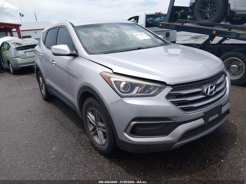 2018 Hyundai Santa fe VIN 5XYZT3LB8JG541113 IAAI salvage auction — LEFT REAR, Salvage Title, sold $2,450 on 2026-07-27 (photo 1)