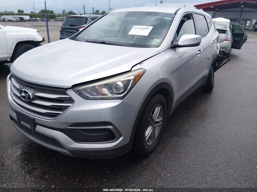 2018 Hyundai Santa fe VIN 5XYZT3LB8JG541113 IAAI salvage auction — LEFT REAR, Salvage Title, sold $2,450 on 2026-07-27 (photo 2)