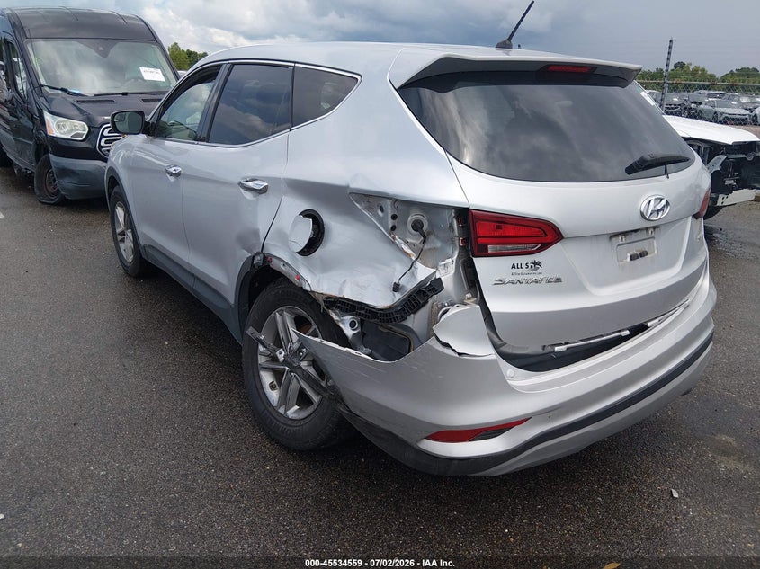 2018 Hyundai Santa fe VIN 5XYZT3LB8JG541113 IAAI salvage auction — LEFT REAR, Salvage Title, sold $2,450 on 2026-07-27 (photo 3)