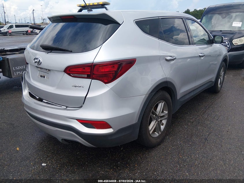 2018 Hyundai Santa fe VIN 5XYZT3LB8JG541113 IAAI salvage auction — LEFT REAR, Salvage Title, sold $2,450 on 2026-07-27 (photo 4)
