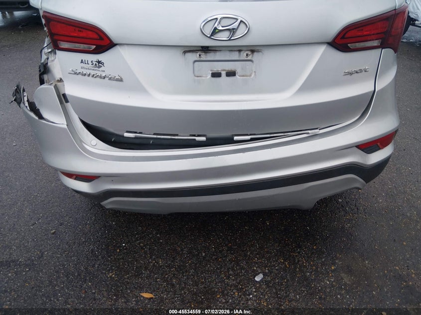 2018 Hyundai Santa fe VIN 5XYZT3LB8JG541113 IAAI salvage auction — LEFT REAR, Salvage Title, sold $2,450 on 2026-07-27 (photo 6)