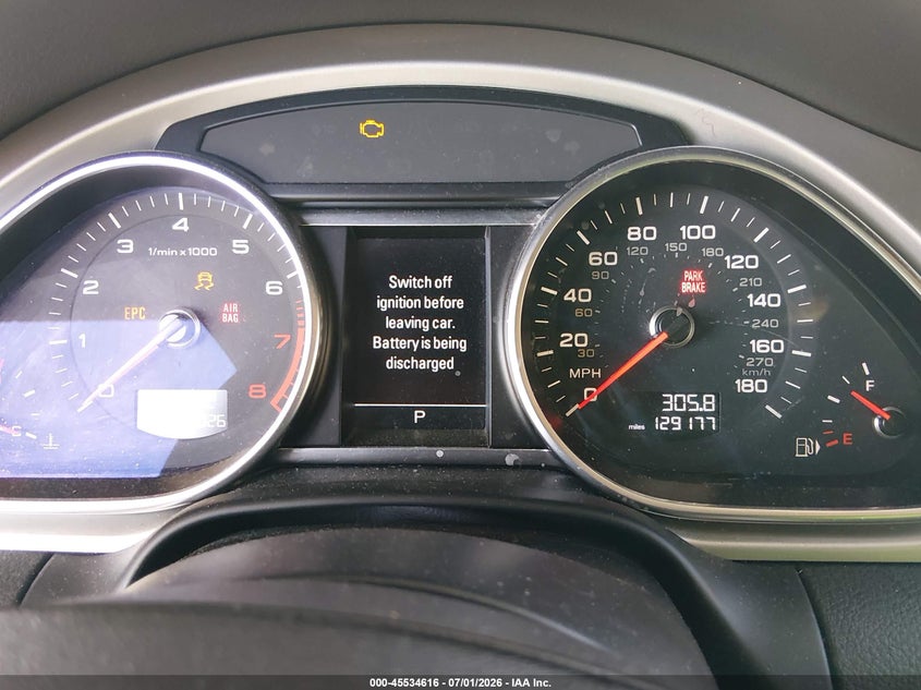 2015 Audi Q7 VIN WA1LGAFE5FD028258 IAAI salvage auction — SIDE, Salvage Title, sold $25 on 2026-07-21 (photo 7)