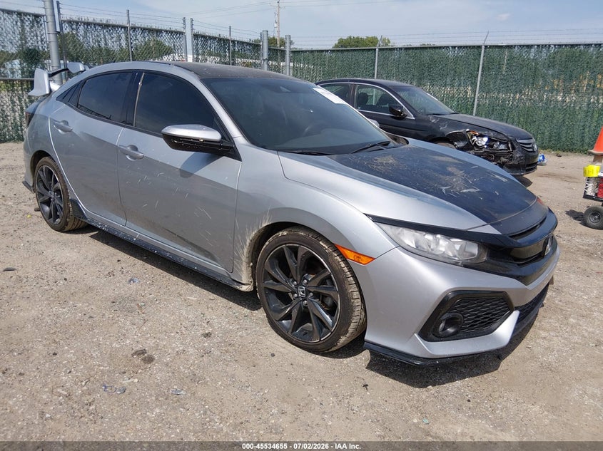 2019 Honda Civic VIN SHHFK7H45KU224954 IAAI salvage auction — HAIL, Wait Title, sold $7,900 on 2026-08-21 (photo 1)