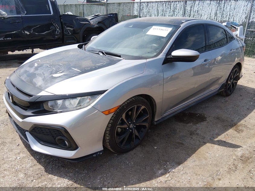 2019 Honda Civic VIN SHHFK7H45KU224954 IAAI salvage auction — HAIL, Wait Title, sold $7,900 on 2026-08-21 (photo 2)
