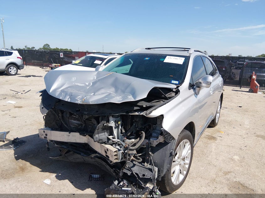 2011 Lexus Rx 450h VIN JTJBC1BA6B2042639 IAAI salvage auction — FRONT END, Salvage (Texas), sold $3,575 on 2026-08-22 (photo 2)