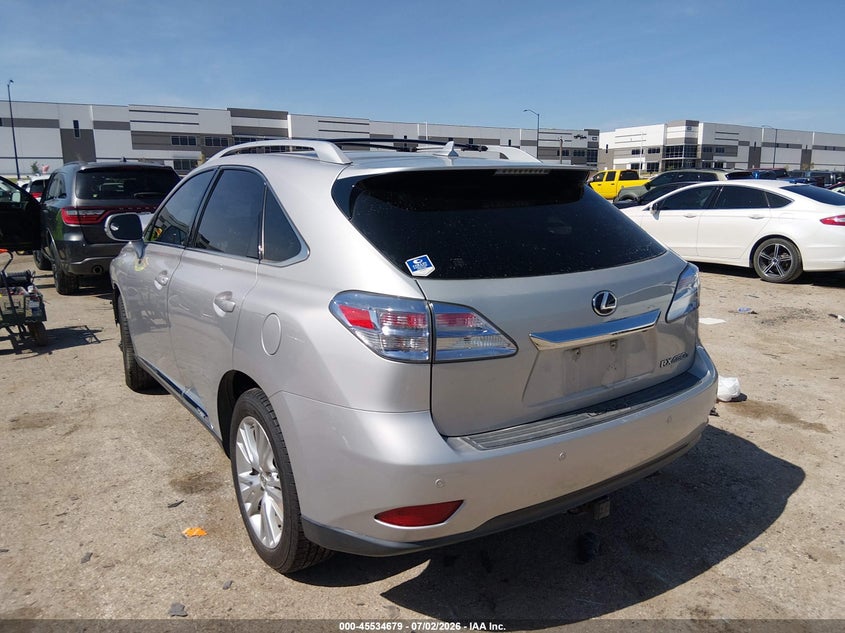 2011 Lexus Rx 450h VIN JTJBC1BA6B2042639 IAAI salvage auction — FRONT END, Salvage (Texas), sold $3,575 on 2026-08-22 (photo 3)