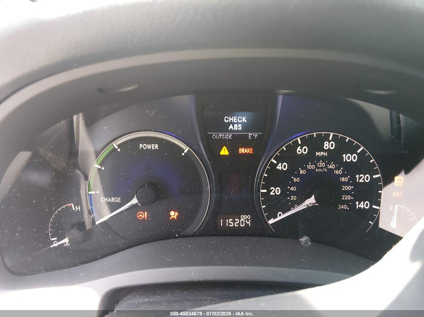 2011 Lexus Rx 450h VIN JTJBC1BA6B2042639 IAAI salvage auction — FRONT END, Salvage (Texas), sold $3,575 on 2026-08-22 (photo 7)