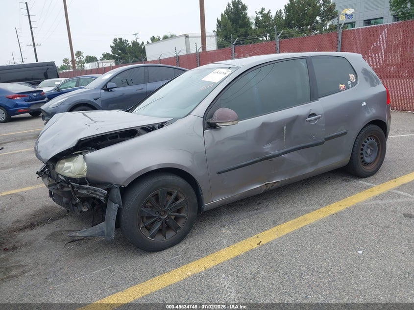 2009 Volkswagen Rabbit VIN WVWBB71K79W020803 IAAI salvage auction — FRONT END, Salvage (California), sold $325 on 2026-07-14 (photo 2)