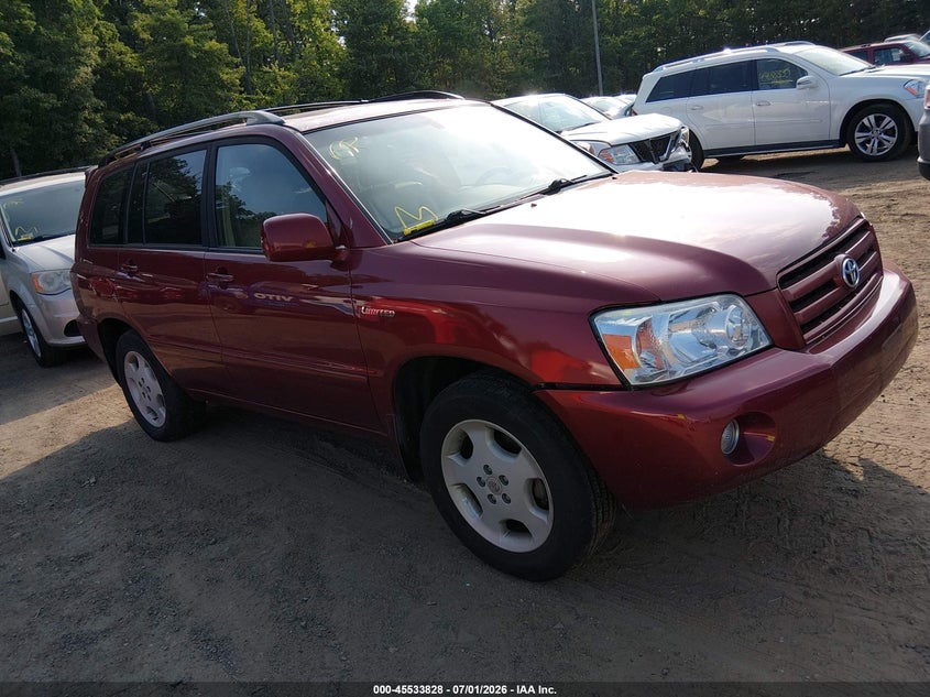 2005 Toyota Highlander VIN JTEEP21A750090822 IAAI salvage auction — NORMAL WEAR, Clear (Virginia), sold $1,175 on 2026-07-08 (photo 1)