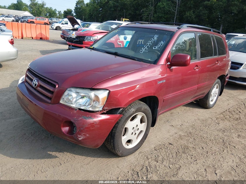 2005 Toyota Highlander VIN JTEEP21A750090822 IAAI salvage auction — NORMAL WEAR, Clear (Virginia), sold $1,175 on 2026-07-08 (photo 2)