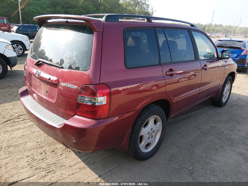 2005 Toyota Highlander VIN JTEEP21A750090822 IAAI salvage auction — NORMAL WEAR, Clear (Virginia), sold $1,175 on 2026-07-08 (photo 4)