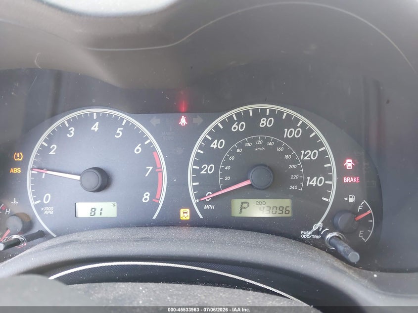 2011 Toyota Corolla VIN JTDBU4EE2BJ101093 IAAI salvage auction — FRONT END, Salvage (California), sold $25 on 2026-07-29 (photo 7)