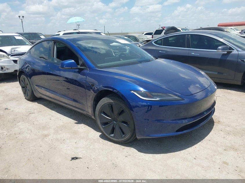 2024 Tesla Model 3 VIN 5YJ3E1EA6RF836352 IAAI salvage auction — SIDE, Original (Texas), sold $12,500 on 2026-07-20 (photo 1)