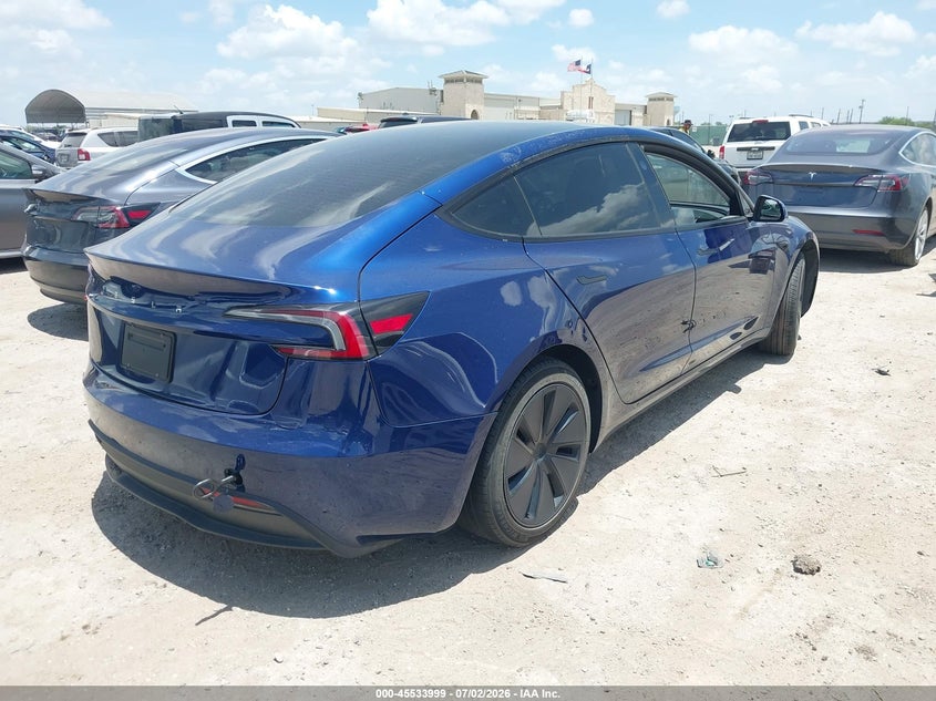 2024 Tesla Model 3 VIN 5YJ3E1EA6RF836352 IAAI salvage auction — SIDE, Original (Texas), sold $12,500 on 2026-07-20 (photo 4)