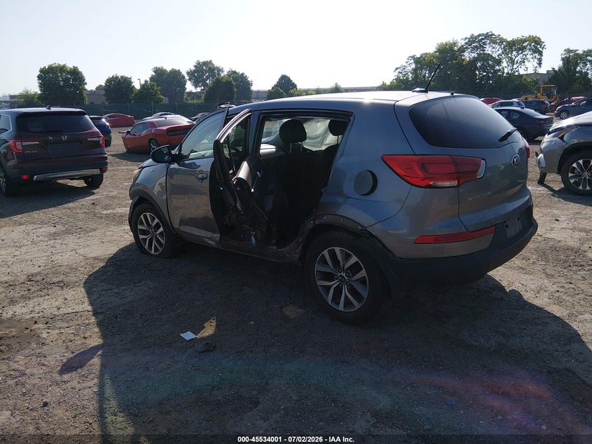 2014 Kia Sportage VIN KNDPBCAC1E7601628 IAAI salvage auction — SIDE, Salvage (Pennsylvania), sold $575 on 2026-07-16 (photo 3)