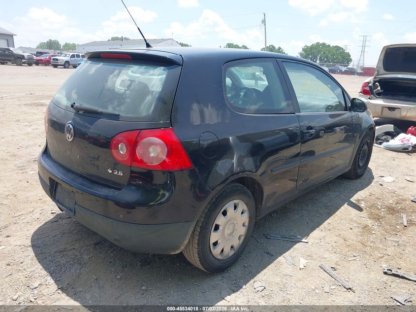 2009 Volkswagen Rabbit VIN WVWBB71KX9W087413 IAAI salvage auction — LEFT FRONT, Clear (Indiana), sold $250 on 2026-10-07 (photo 4)