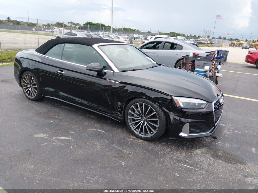 2020 Audi A5 VIN WAUWNGF52LN002327 IAAI salvage auction — SIDE, Rebuildable (Florida), sold $13,150 on 2026-07-16 (photo 1)
