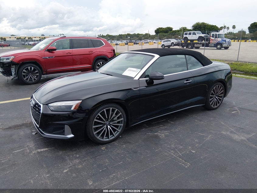2020 Audi A5 VIN WAUWNGF52LN002327 IAAI salvage auction — SIDE, Rebuildable (Florida), sold $13,150 on 2026-07-16 (photo 2)