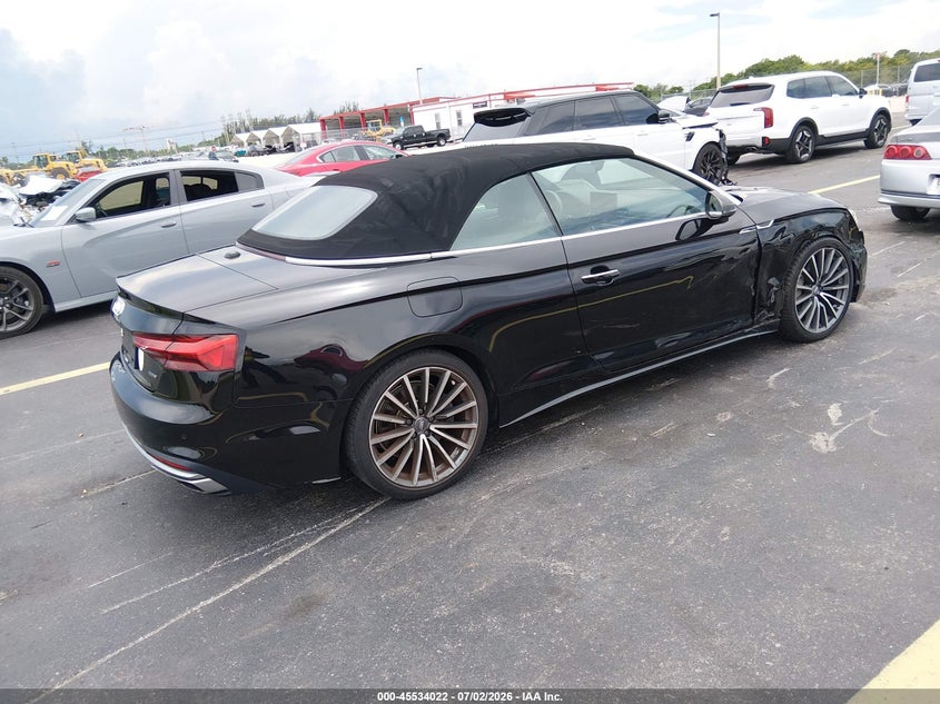 2020 Audi A5 VIN WAUWNGF52LN002327 IAAI salvage auction — SIDE, Rebuildable (Florida), sold $13,150 on 2026-07-16 (photo 4)