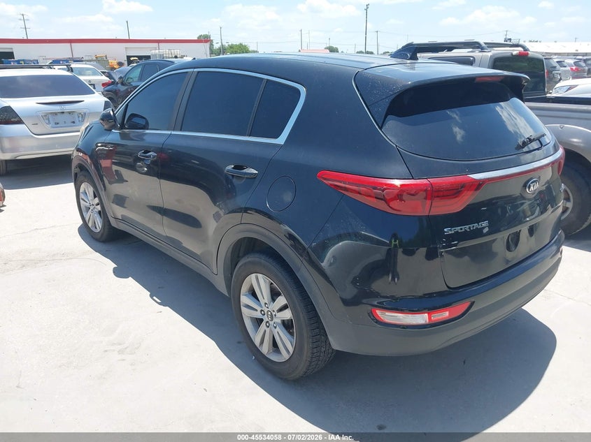 2017 Kia Sportage VIN KNDPM3AC5H7050313 IAAI salvage auction — NORMAL WEAR, Original (Texas), sold $2,600 on 2026-07-13 (photo 3)