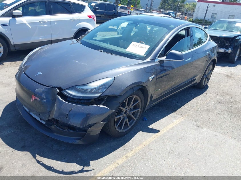 2018 Tesla Model 3 VIN 5YJ3E1EA4JF053924 IAAI salvage auction — LEFT FRONT, Salvage (California), sold $3,600 on 2026-07-30 (photo 2)