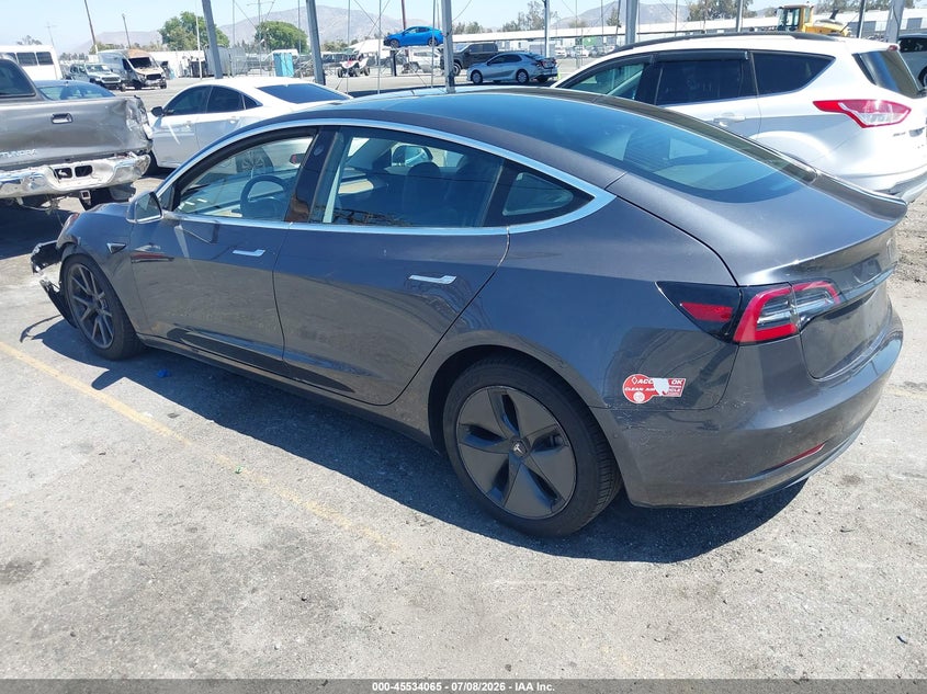 2018 Tesla Model 3 VIN 5YJ3E1EA4JF053924 IAAI salvage auction — LEFT FRONT, Salvage (California), sold $3,600 on 2026-07-30 (photo 3)