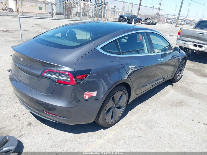 2018 Tesla Model 3 VIN 5YJ3E1EA4JF053924 IAAI salvage auction — LEFT FRONT, Salvage (California), sold $3,600 on 2026-07-30 (photo 4)