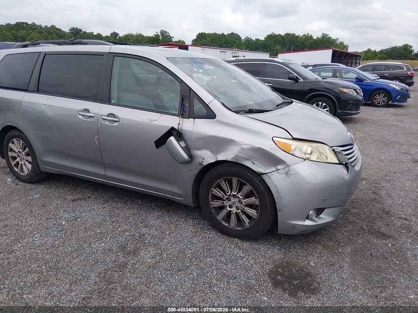 2011 Toyota Sienna VIN 5TDYK3DC5BS165495 IAAI salvage auction — RIGHT SIDE, Salvage - Greater Than 75% (Maryland), sold $2,250 on 2026-07-20 (photo 1)