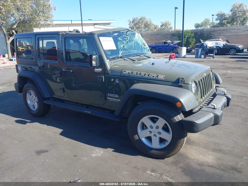 2016 Jeep Wrangler / VIN 1C4BJWDG4GL101471 IAAI salvage auction — ROLLOVER, Salvage Certificate (California), sold $4,350 on 2026-07-24 (photo 1)