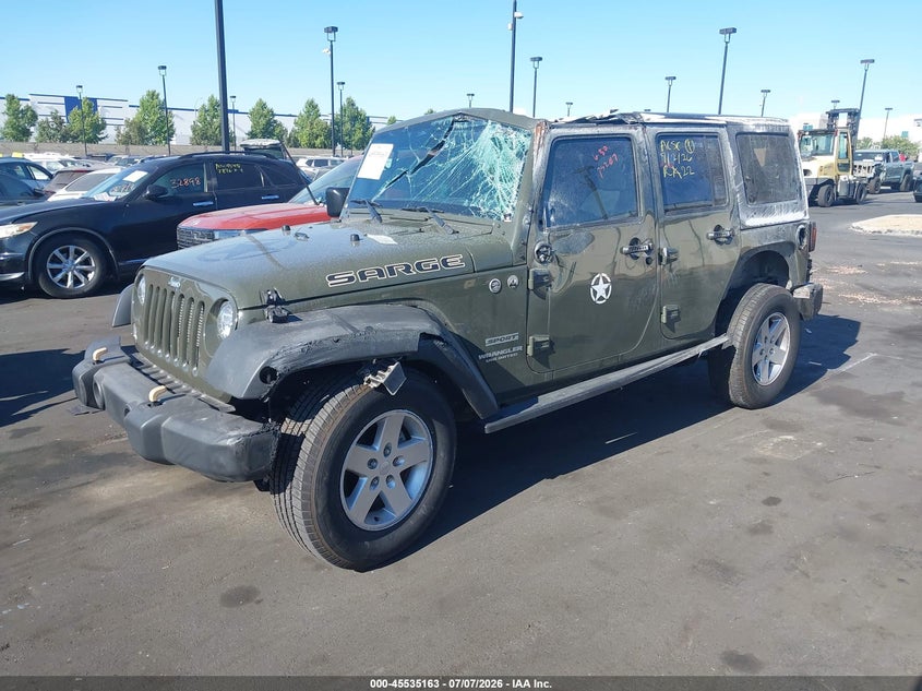 2016 Jeep Wrangler / VIN 1C4BJWDG4GL101471 IAAI salvage auction — ROLLOVER, Salvage Certificate (California), sold $4,350 on 2026-07-24 (photo 2)