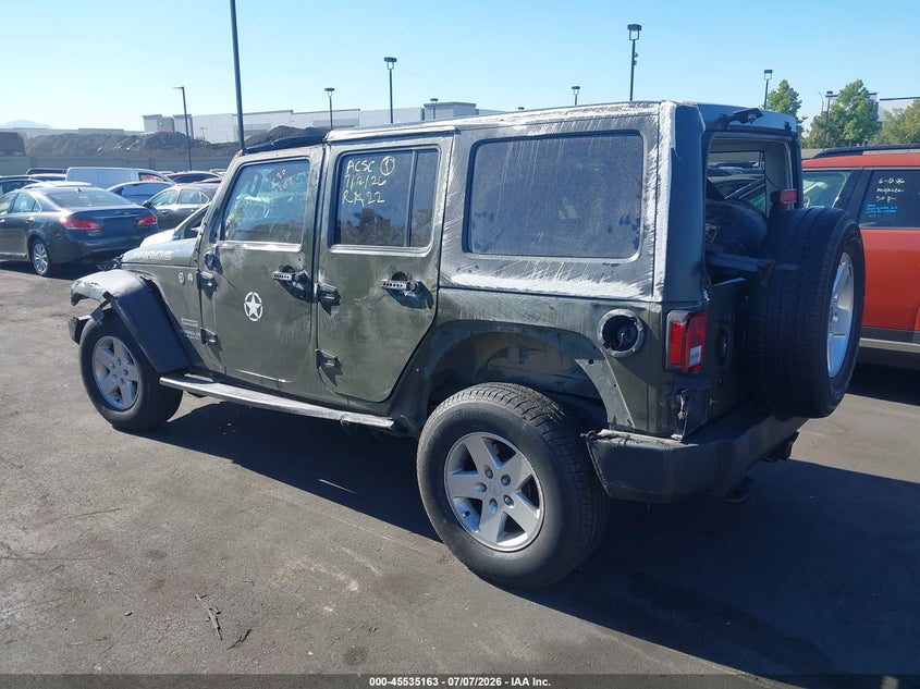 2016 Jeep Wrangler / VIN 1C4BJWDG4GL101471 IAAI salvage auction — ROLLOVER, Salvage Certificate (California), sold $4,350 on 2026-07-24 (photo 3)