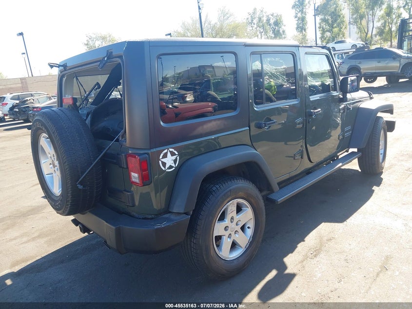 2016 Jeep Wrangler / VIN 1C4BJWDG4GL101471 IAAI salvage auction — ROLLOVER, Salvage Certificate (California), sold $4,350 on 2026-07-24 (photo 4)