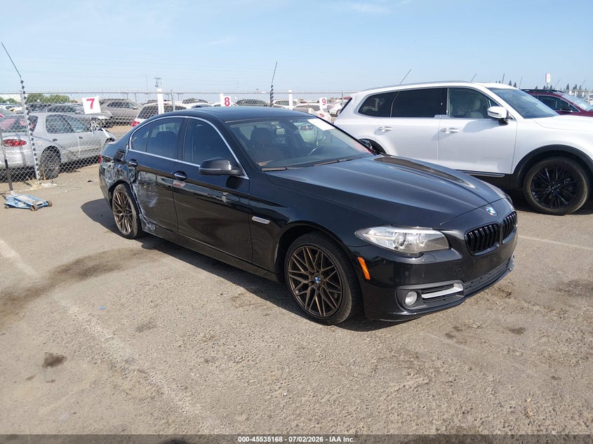 2015 BMW 5er VIN WBA5A7C57FD628204 IAAI salvage auction — RIGHT SIDE, Salvage (California), sold $2,550 on 2026-07-16 (photo 1)