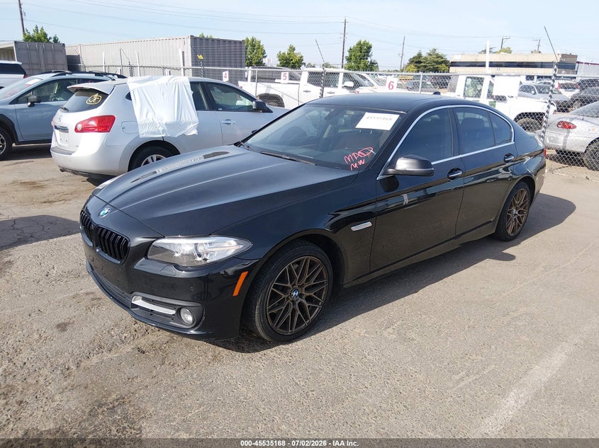 2015 BMW 5er VIN WBA5A7C57FD628204 IAAI salvage auction — RIGHT SIDE, Salvage (California), sold $2,550 on 2026-07-16 (photo 2)