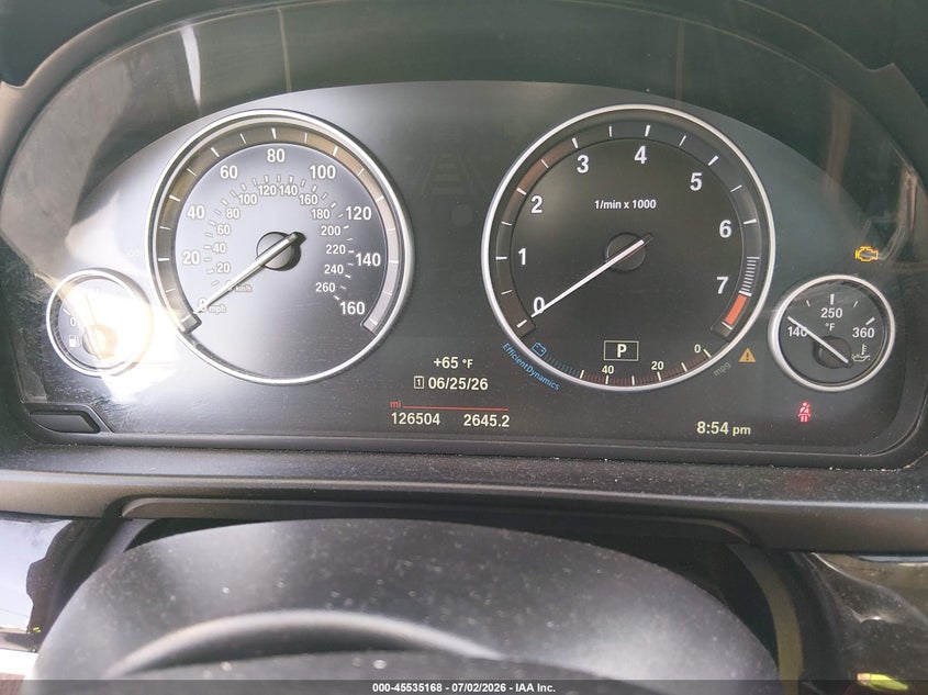 2015 BMW 5er VIN WBA5A7C57FD628204 IAAI salvage auction — RIGHT SIDE, Salvage (California), sold $2,550 on 2026-07-16 (photo 7)