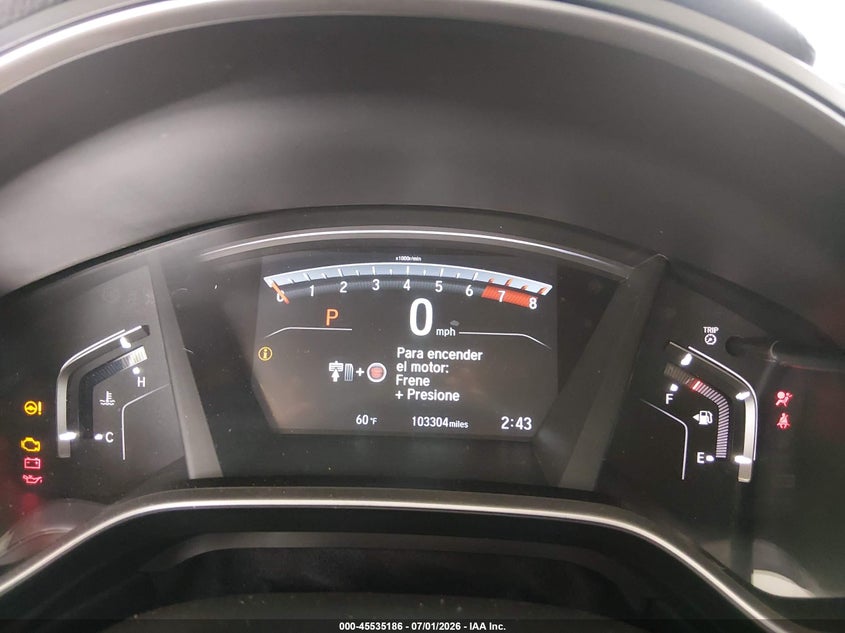 2018 Honda Cr-v VIN 7FARW2H53JE044258 IAAI salvage auction — FRONT END, Salvage Title, sold $7,000 on 2026-09-07 (photo 7)