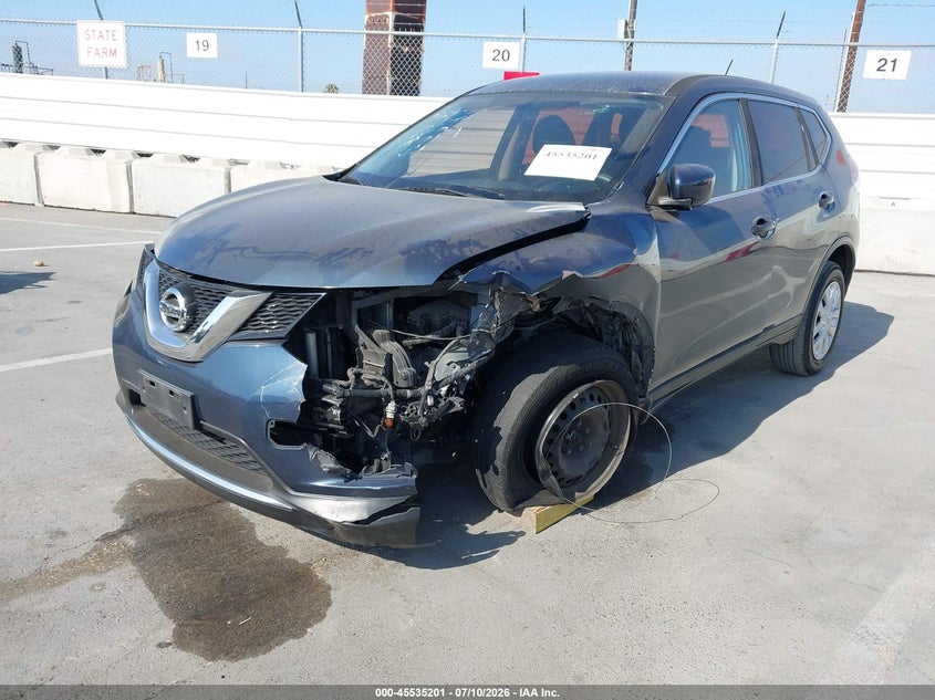 2016 Nissan Rogue VIN JN8AT2MT4GW002115 IAAI salvage auction — FRONT END, Salvage (California), sold $750 on 2026-07-22 (photo 6)