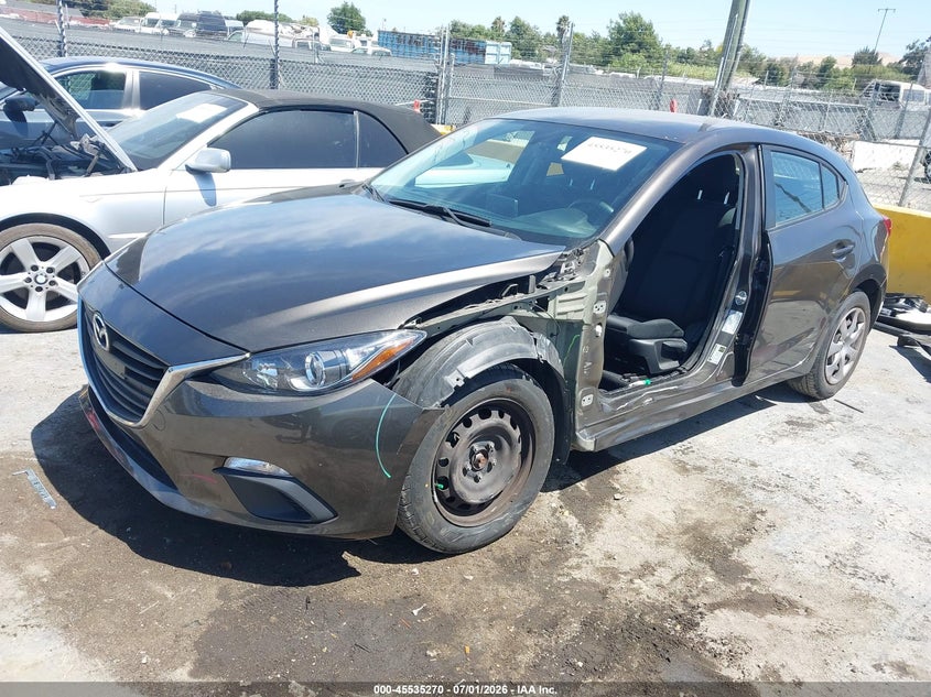 2015 Mazda 3 VIN 3MZBM1K77FM155418 IAAI salvage auction — LEFT SIDE, Salvage (California), sold $3,400 on 2026-07-09 (photo 2)