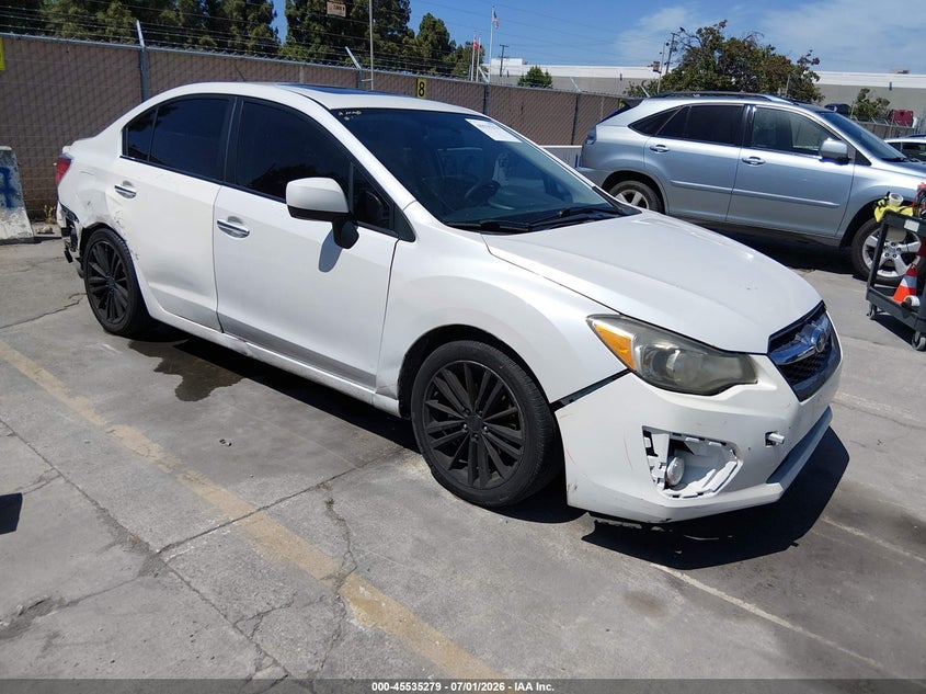 2012 Subaru Impreza VIN JF1GJAK65CH023742 IAAI salvage auction — REAR END, Salvage (California), sold $25 on 2026-07-29 (photo 1)