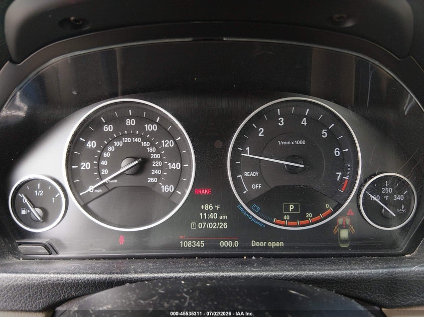 2014 BMW 3er VIN WBA3B5G59ENS07922 IAAI salvage auction — LEFT FRONT, Original (Texas), sold $3,200 on 2026-08-18 (photo 7)