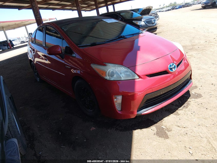 2012 Toyota Prius VIN JTDKN3DU5C1492175 IAAI salvage auction — LEFT SIDE, Salvage Title, sold $1,350 on 2026-07-28 (photo 1)
